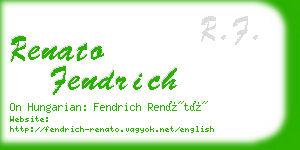 renato fendrich business card